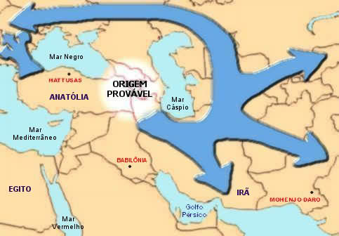 Mapa de rotas migratórias